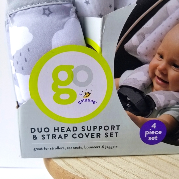 DUO HEAD SUPPORT STRAP/ COVER SET- 4 Pieces Set Brand New - Picture 3 of 6